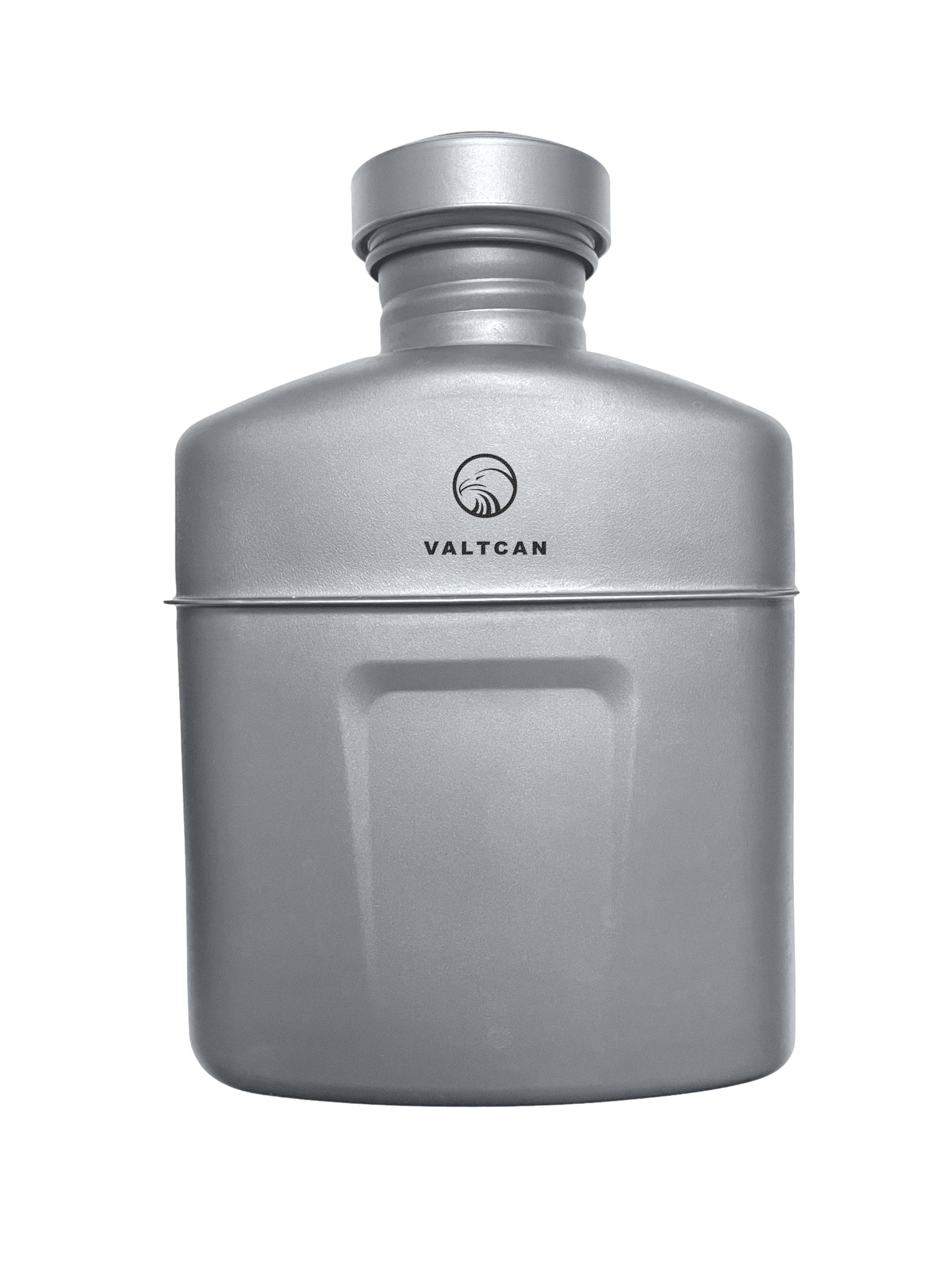 Valtcan Titanium Canteen Military Bottle with Carry Case 1100ml 37oz Capacity